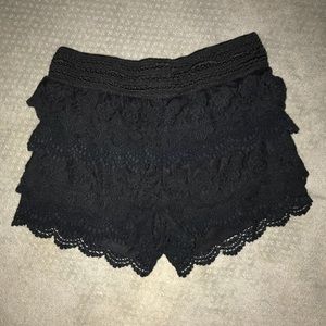 Black Lace Shorts